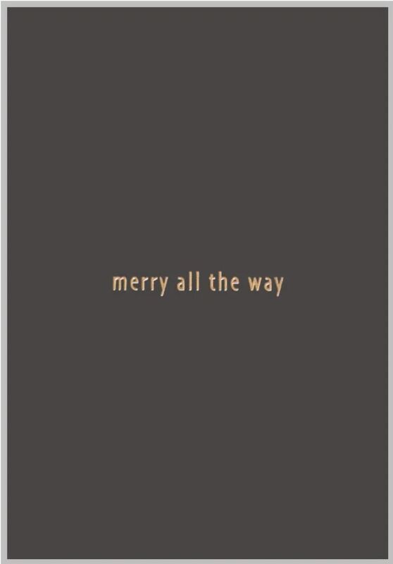 Xeraliving MERRY ALL THE WAY joulukortti, hiili 10,5x14,8 cm